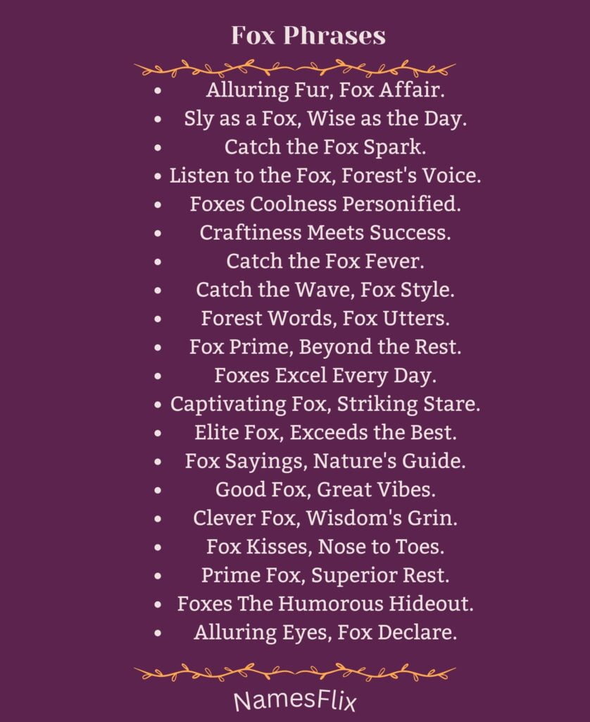 Fox Phrases