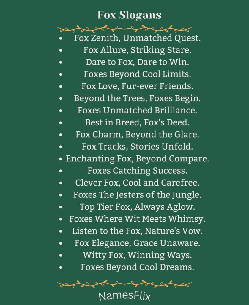 Fox Slogans