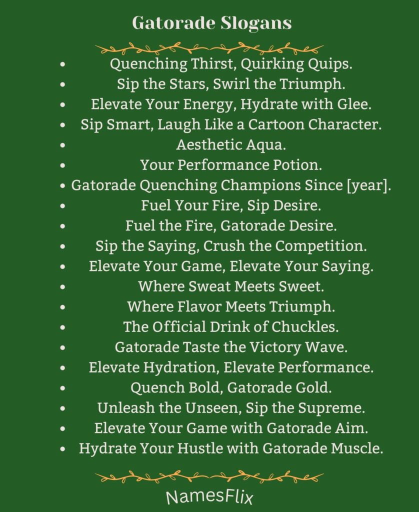 Gatorade Slogans