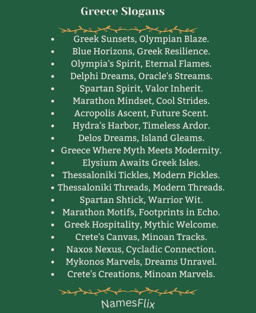 Greece Slogans