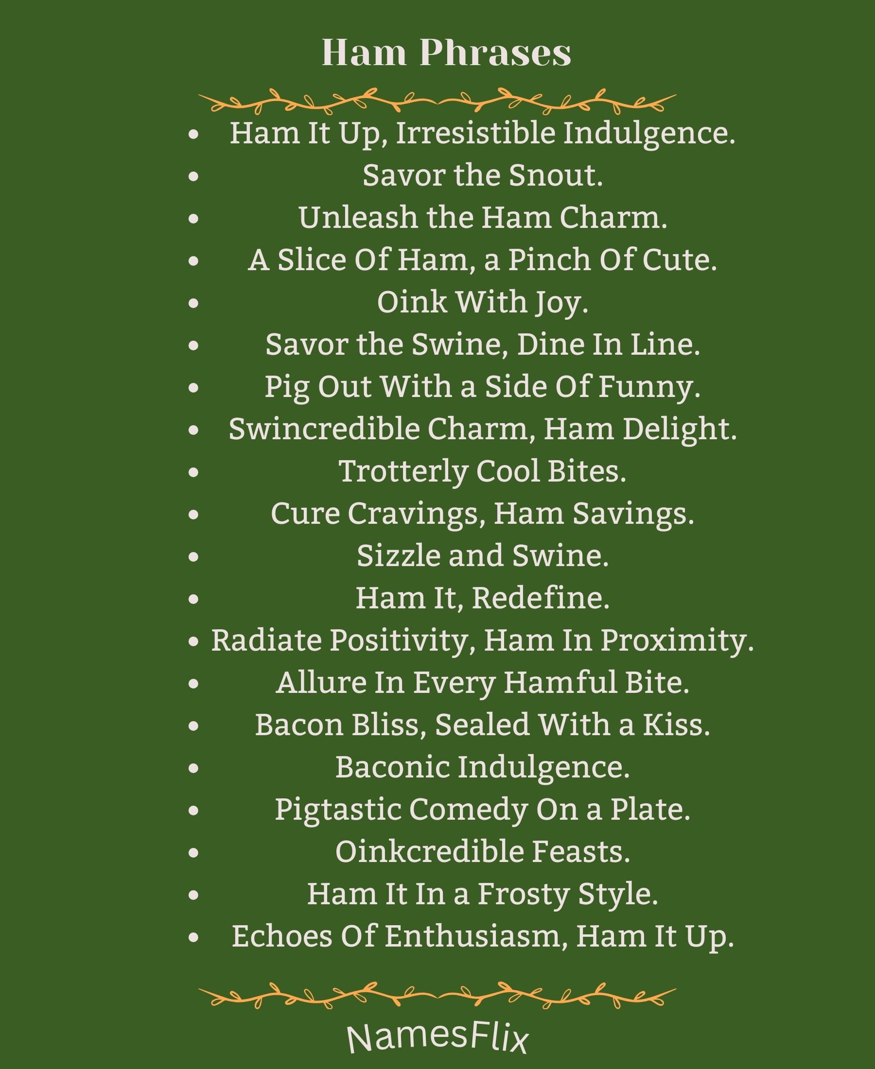 520+ Catchy Ham Slogans, Sayings and Taglines Ideas