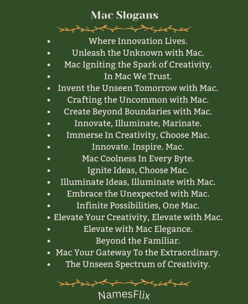 Mac Slogans