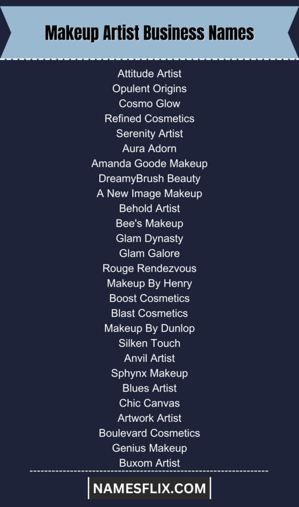 Makeup Artist Business Names