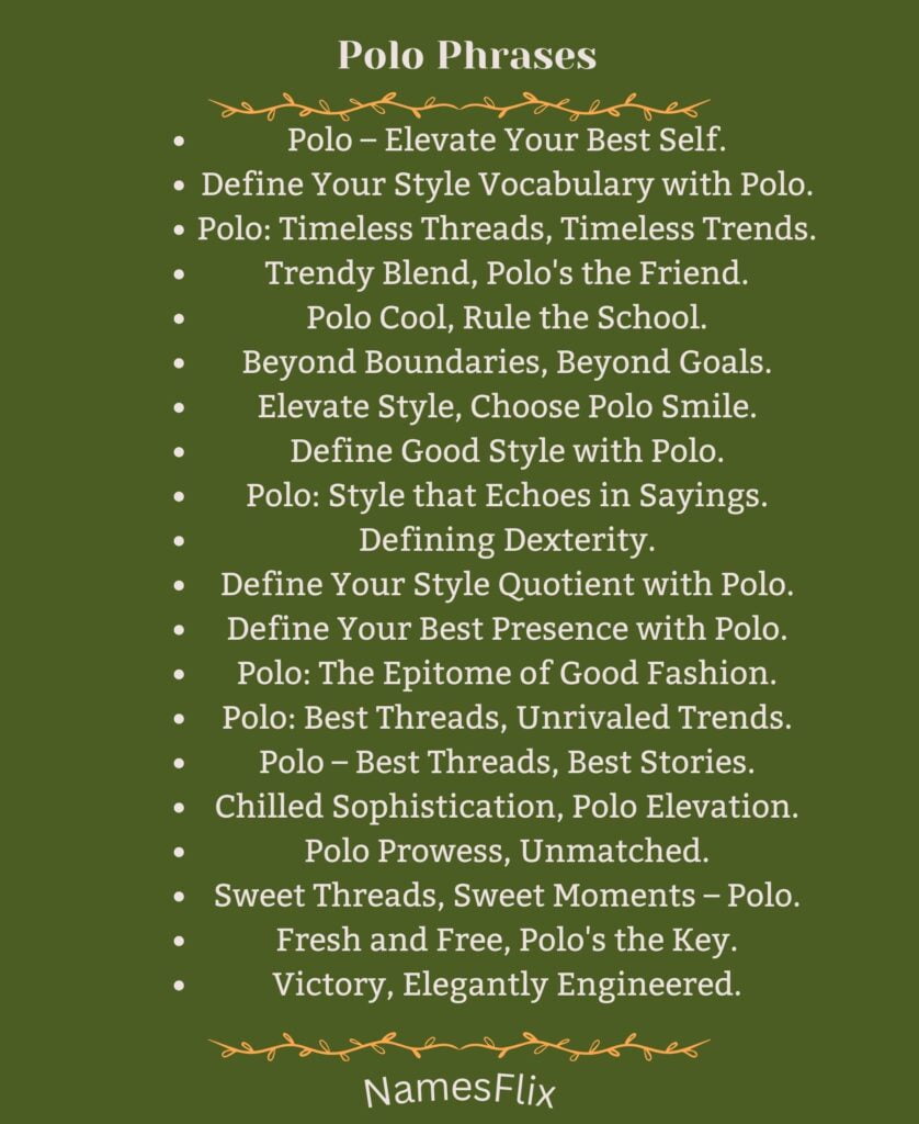 Polo Phrases