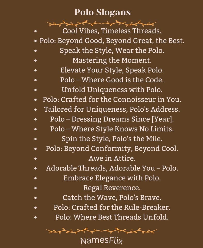 Polo Slogans
