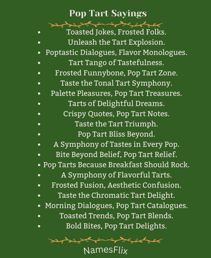 Pop Tart Sayings