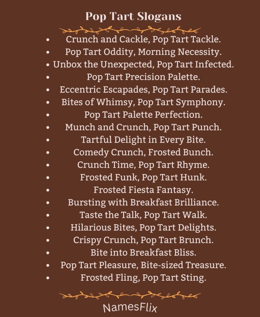 Pop Tart Slogans