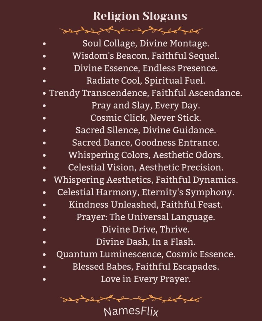 Religion Slogans