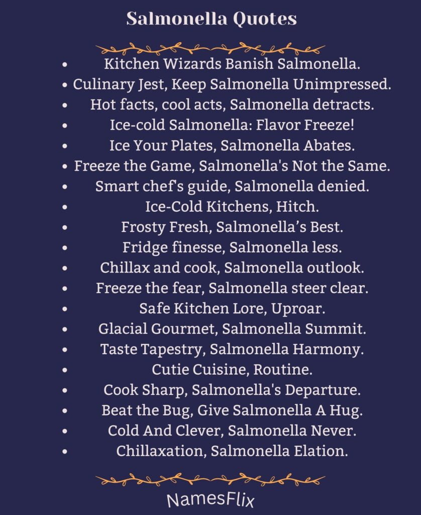 Salmonella Quotes