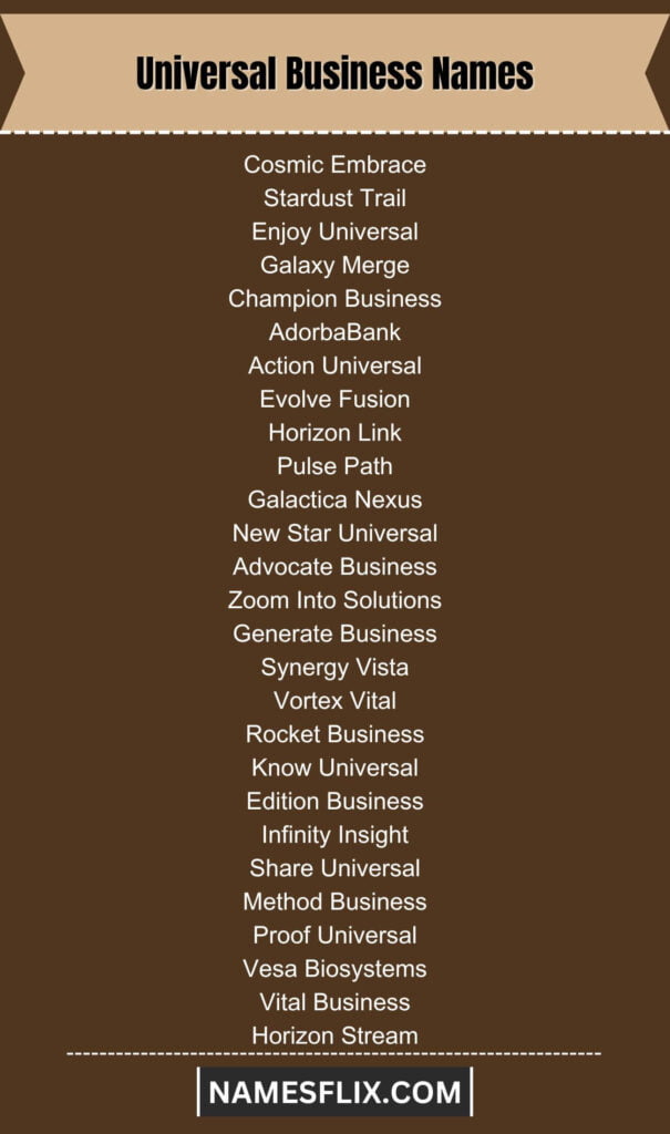 Universal Business Names