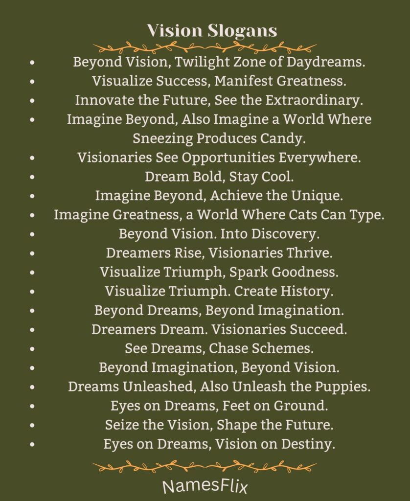 Vision Slogans