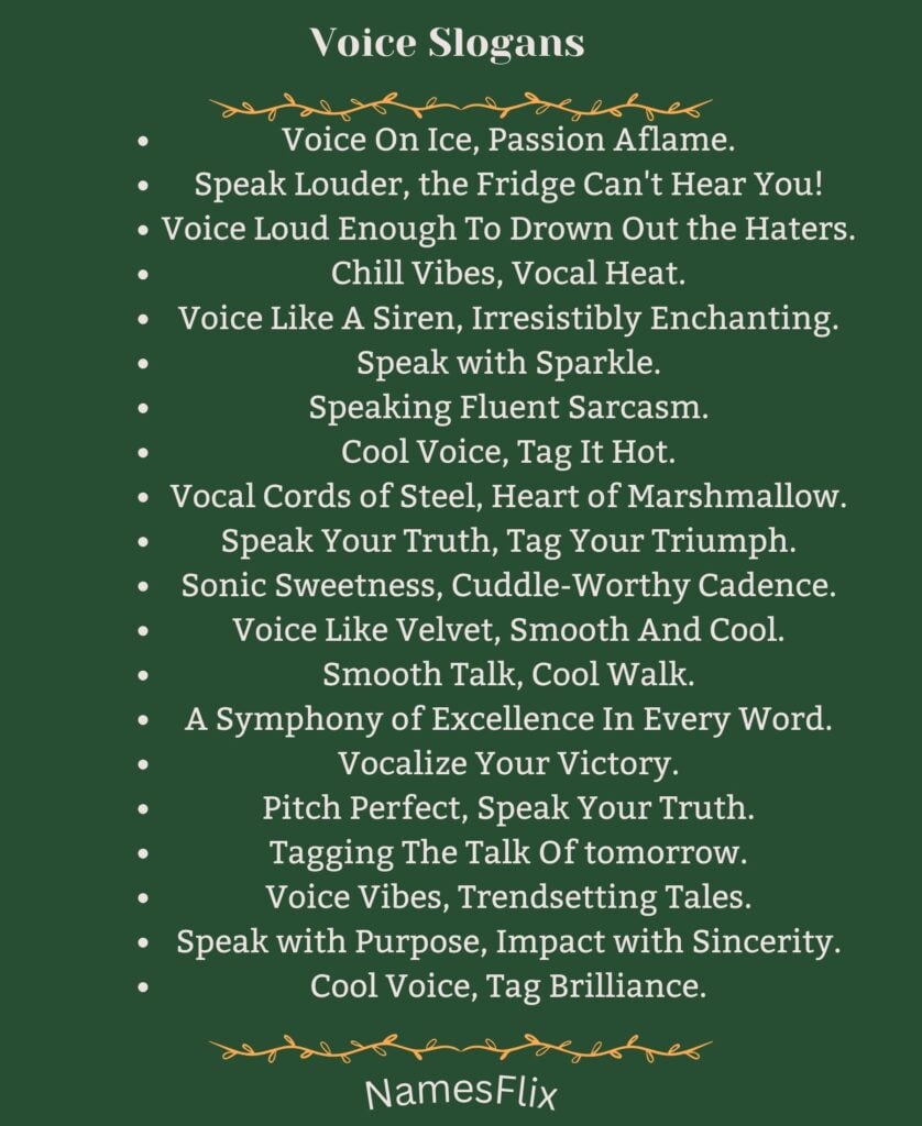 Voice Slogans