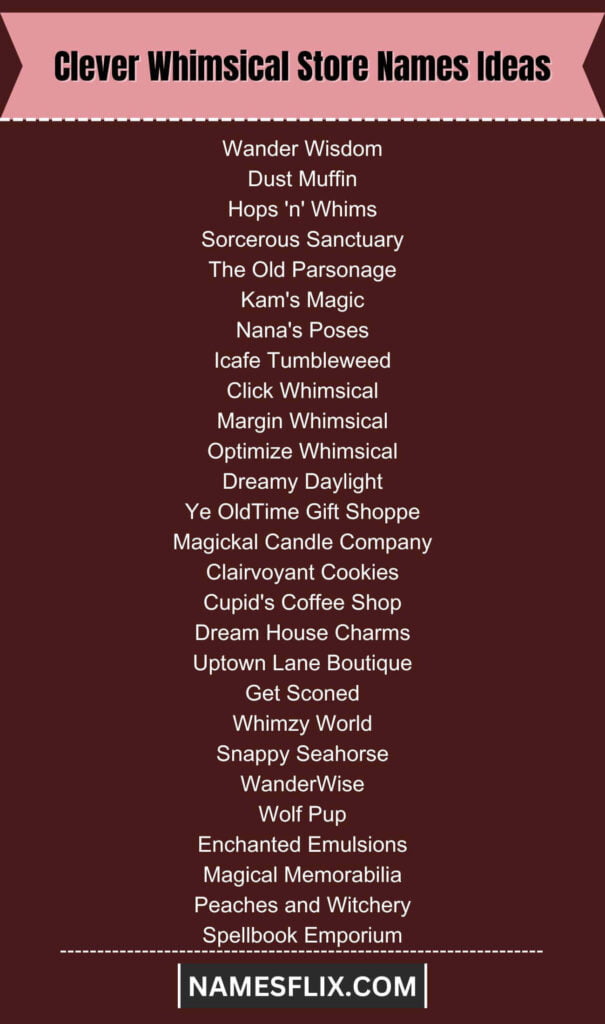Whimsical Store Names