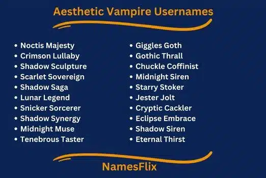 Aesthetic Vampire Usernames
