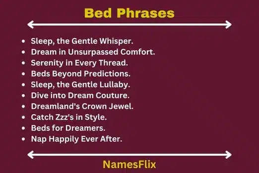 Bed Phrases