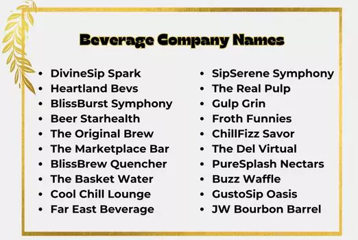 Beverage Company Names