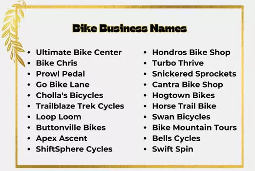 Bike Business Names