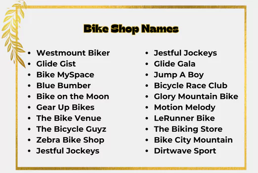 Bike Shop Names