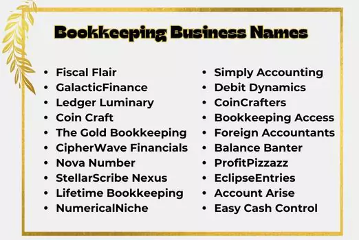 Bookkeeping Business Names