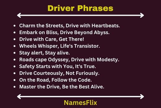 Driver Phrases