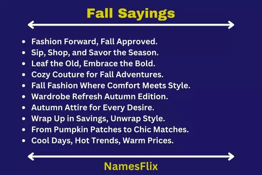 Fall Sayings
