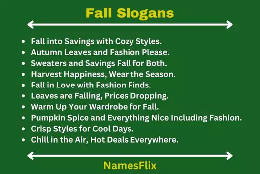 Fall Slogans