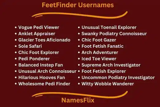 FeetFinder Usernames