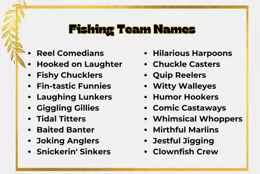 Fishing Team Names