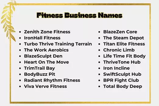 Fitness Business Names