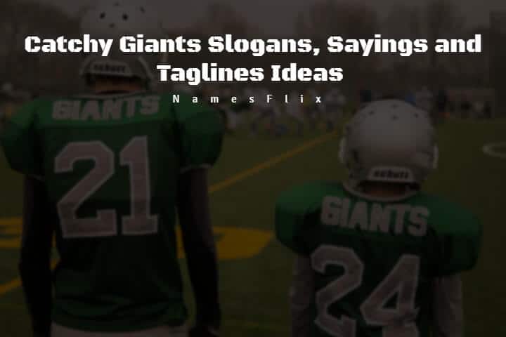 555+ Catchy Giants Slogans, Sayings and Taglines Ideas