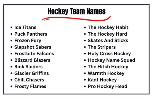 Hockey Team Names