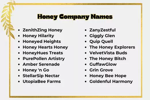 Honey Company Names