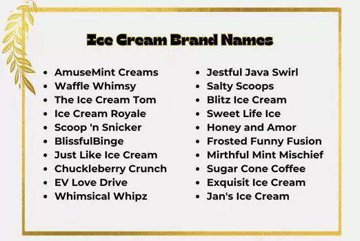 Ice Cream Brand Names