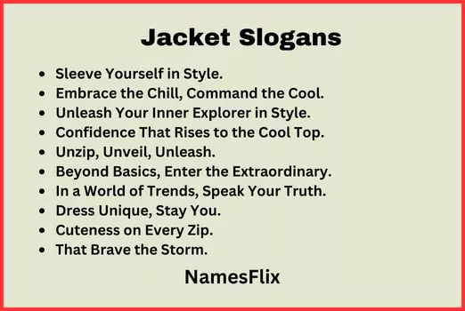 Jacket Slogans