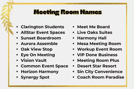 Meeting Room Names