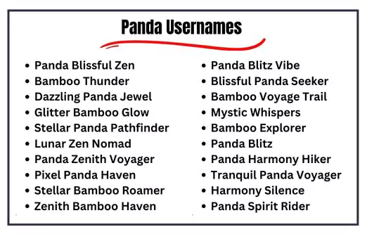 Panda Usernames