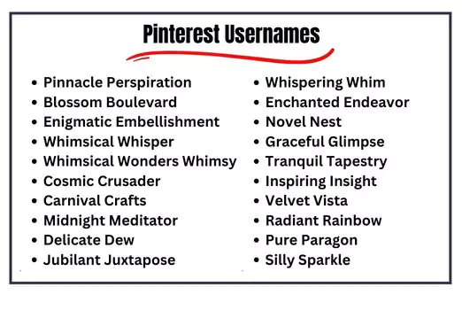 Pinterest Usernames