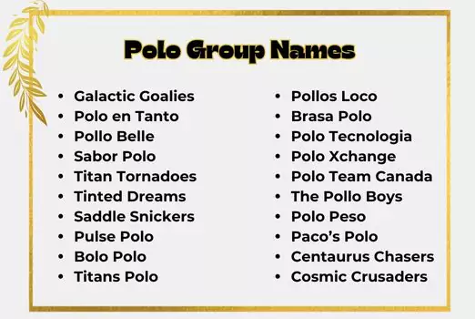 Polo Group Names