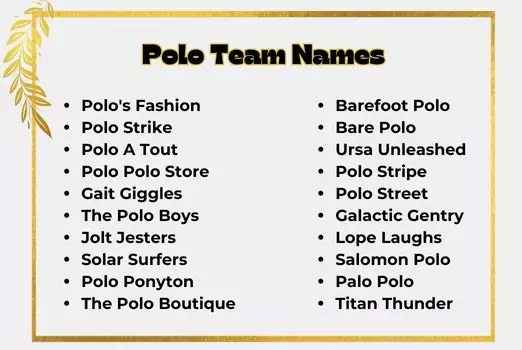 Polo Team Names