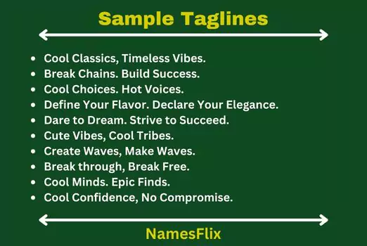 Sample Taglines