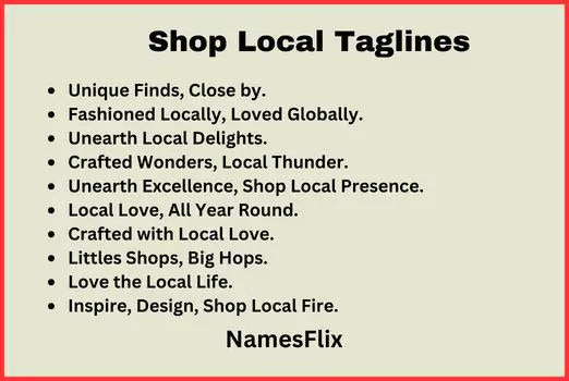 Shop Local Taglines