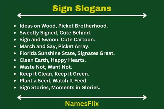 Sign Slogans