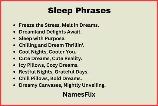 Sleep Phrases