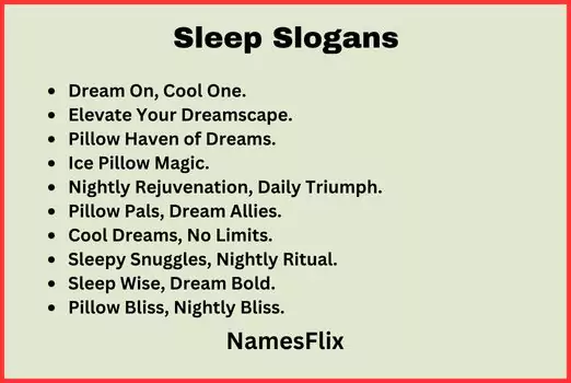 Sleep Slogans