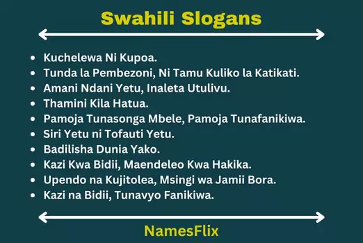 Swahili Slogans