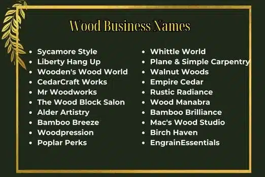 Wood Business Names