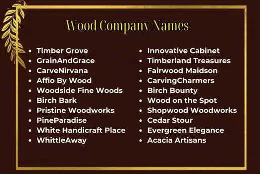 Wood Company Names