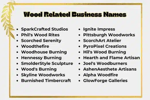Wood Related Business Names