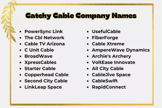 Catchy Cable Company Names