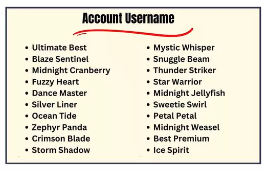 Account Usernames
